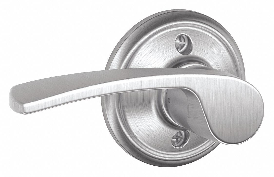 Door Lockset: Dummy Lever Locksets, Chrome, ADA Compliant