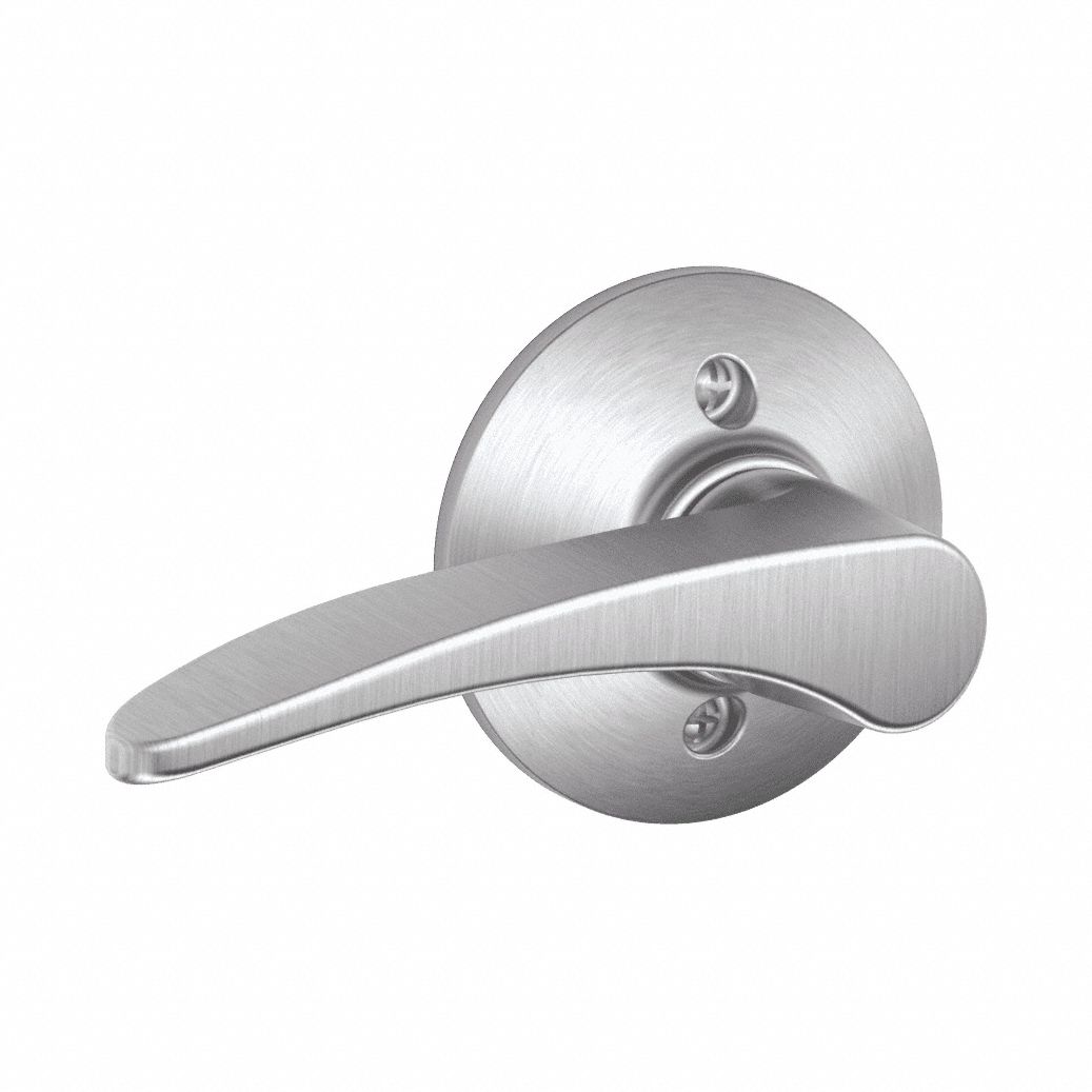 Door Lockset: Dummy Lever Locksets, Chrome, ADA Compliant