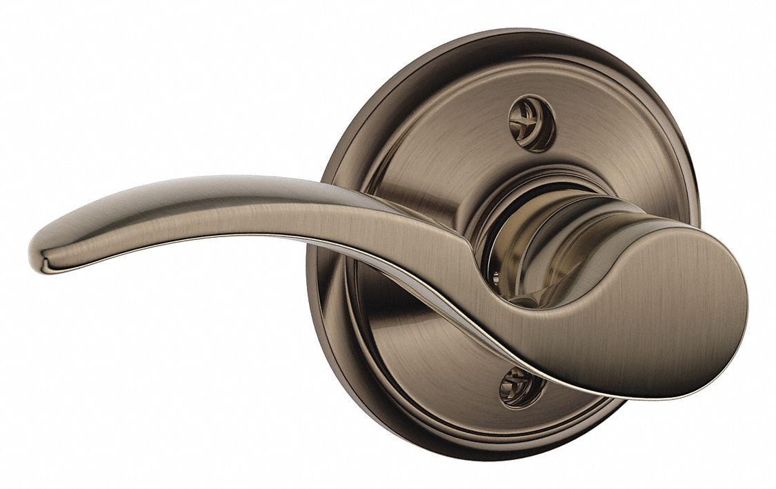 Door Lockset: Dummy Lever Locksets, Nickel, ADA Compliant