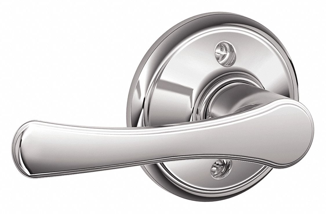 Door Lockset: Privacy Lever Locksets, Chrome, ADA Compliant
