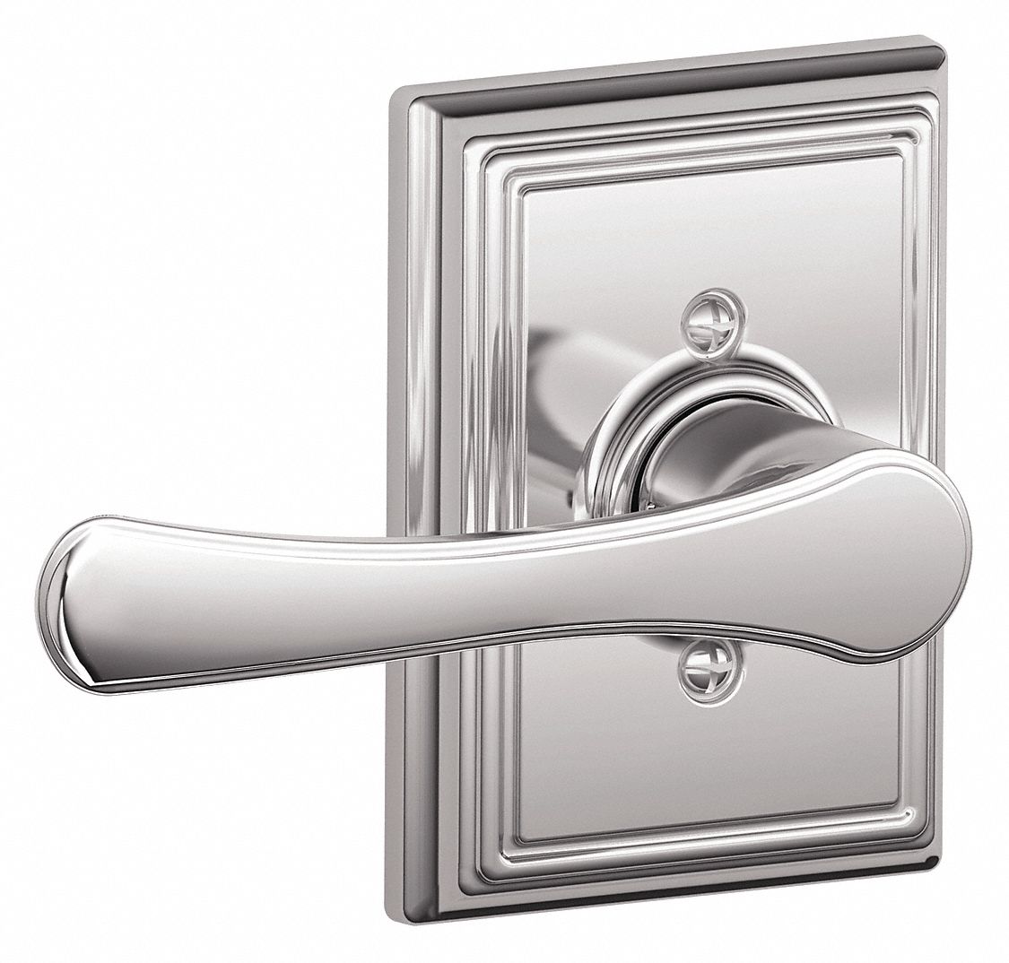 Door Lockset: Dummy Lever Locksets, Chrome, ADA Compliant
