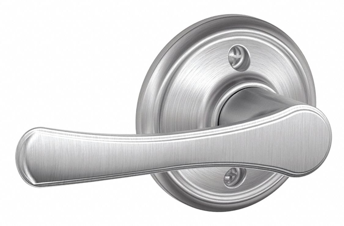 Door Lockset: Privacy Lever Locksets, Chrome, ADA Compliant