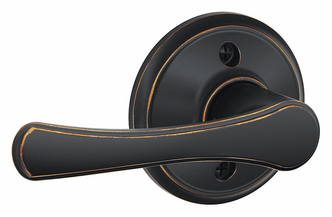 Door Lockset: Privacy Lever Locksets, Bronze, ADA Compliant