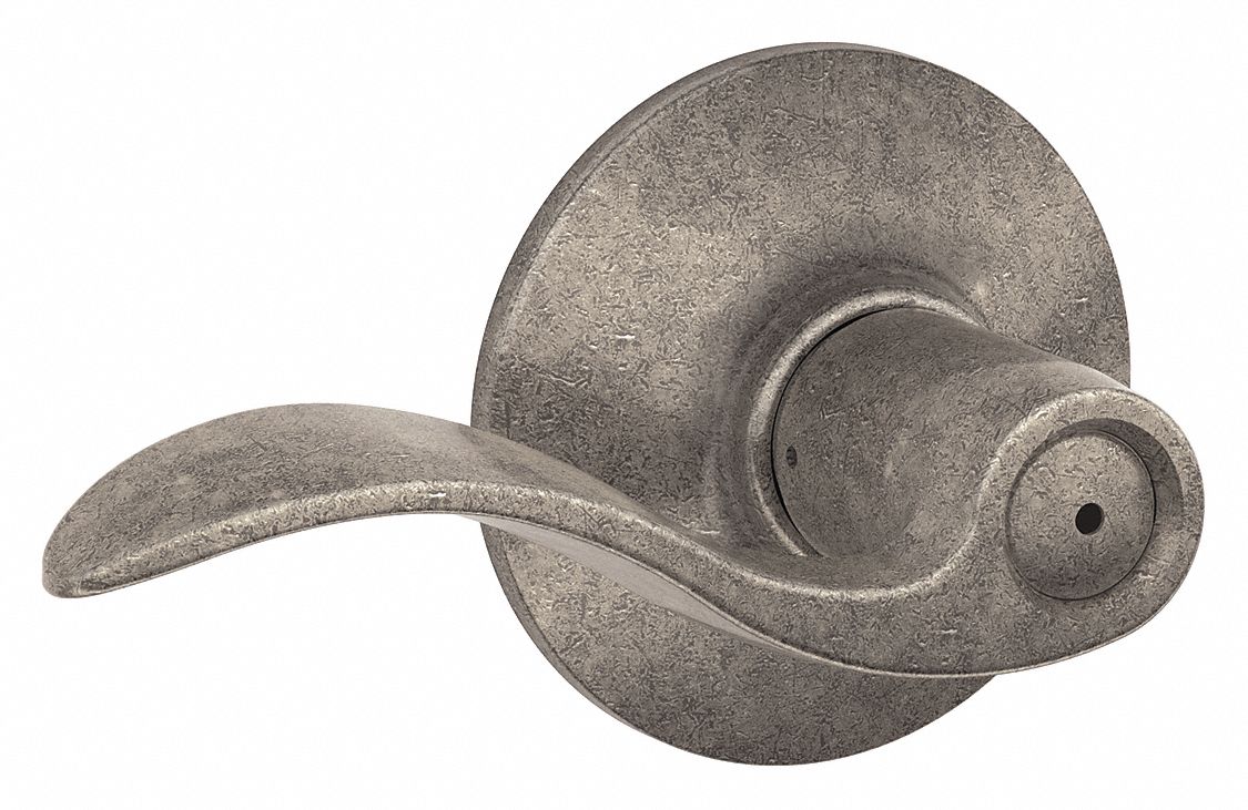 Door Lockset: Privacy Lever Locksets, Nickel, ADA Compliant