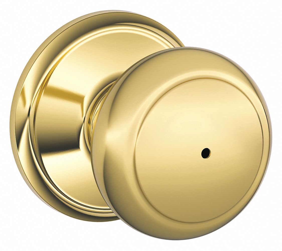 Door Lockset: Privacy Knob Locksets, Brass