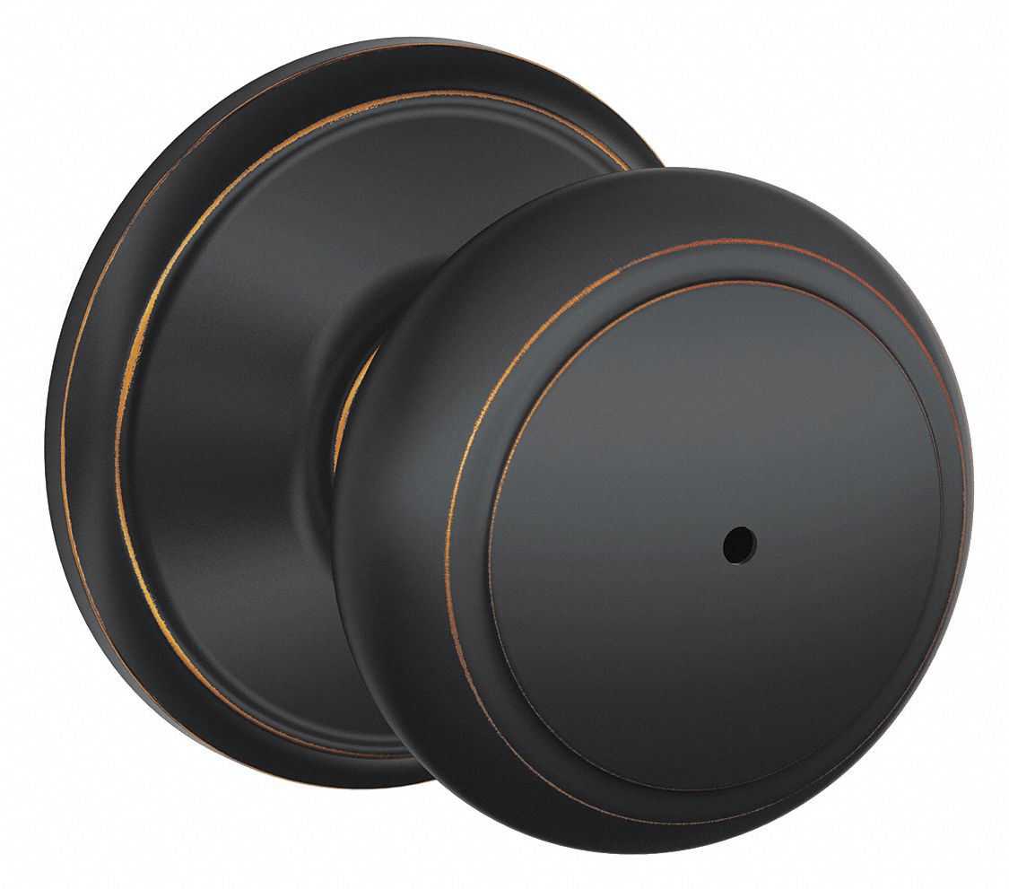 Door Lockset: Privacy Knob Locksets, Bronze