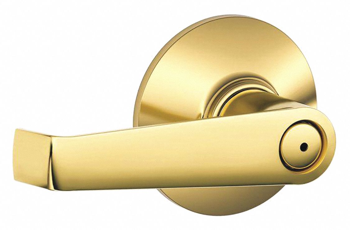 Door Lockset: Privacy Lever Locksets, Brass, ADA Compliant