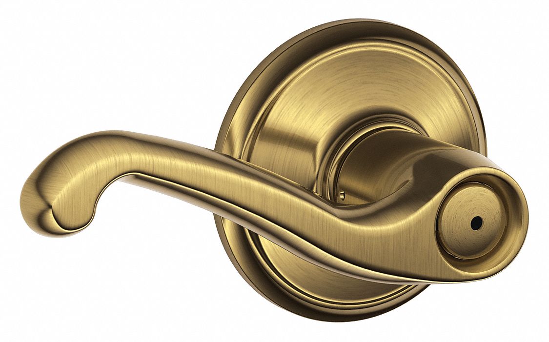Door Lockset: Privacy Lever Locksets, Brass, ADA Compliant