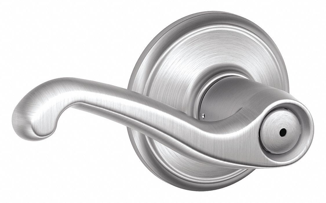 Door Lockset: Privacy Lever Locksets, Chrome, ADA Compliant