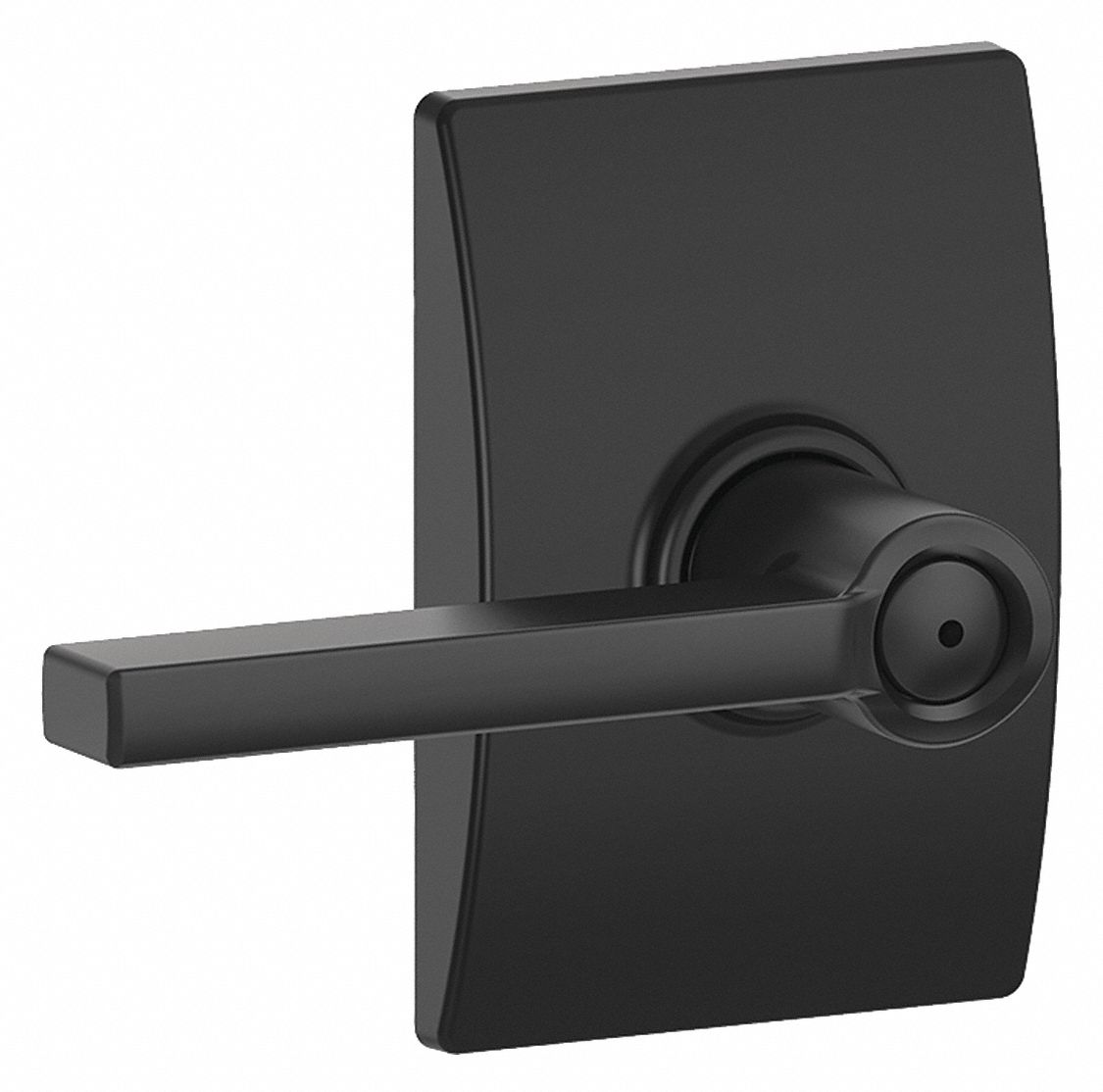 SCHLAGE, Privacy Lever Locksets, Black, Door Lockset 49ZP64F40 LAT 622 CEN Grainger