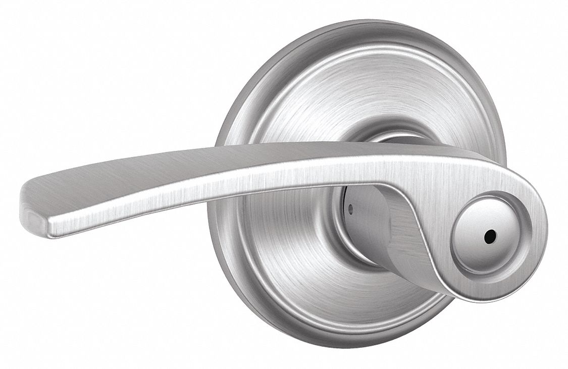 Door Lockset: Privacy Lever Locksets, Chrome, ADA Compliant