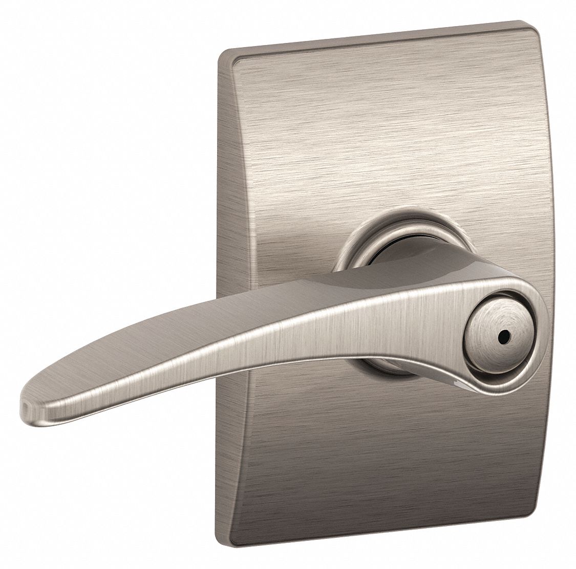 Door Lockset: Privacy Lever Locksets, Nickel, ADA Compliant