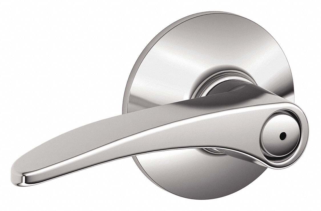 Door Lockset: Privacy Lever Locksets, Chrome, ADA Compliant