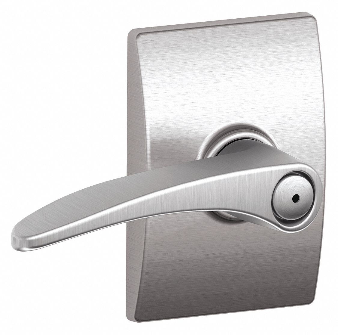 Door Lockset: Privacy Lever Locksets, Chrome, ADA Compliant