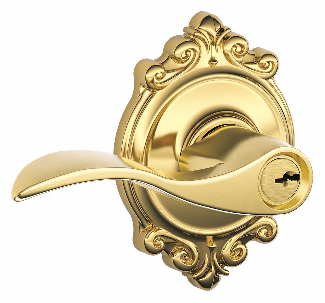 Door Lockset: Office Lever Locksets, Brass