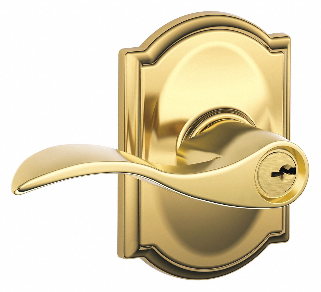 Door Lockset: Office Lever Locksets, Brass