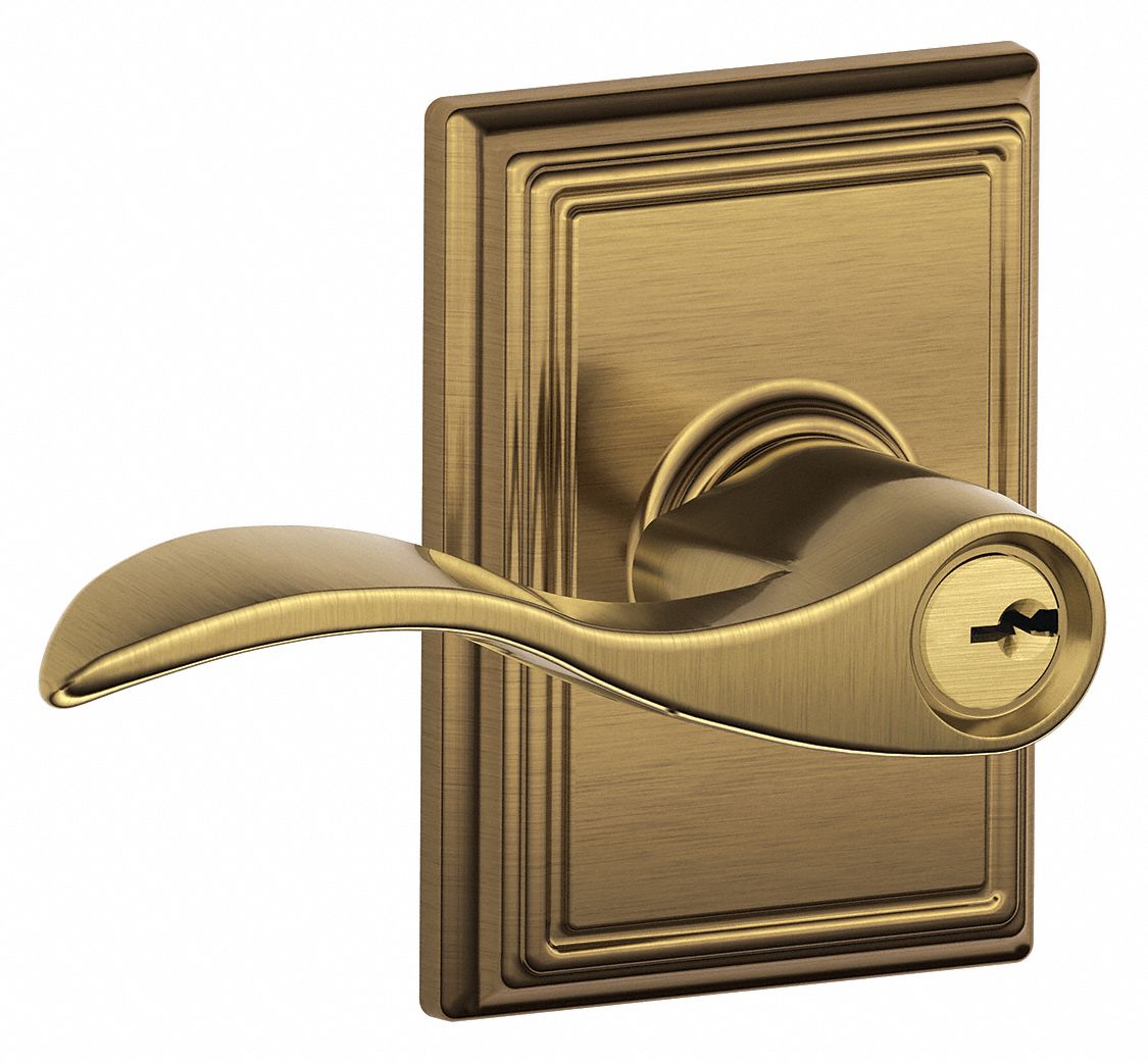 Door Lockset: Office Lever Locksets, Brass