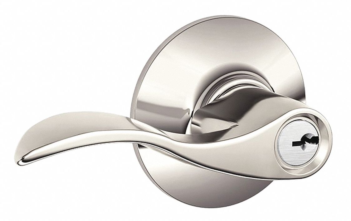 SCHLAGE, Office Lever Locksets, Nickel, Door Lockset 49ZR37F51A ACC