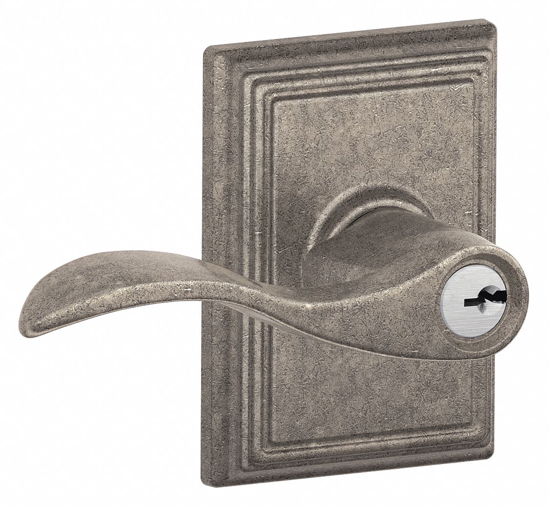 SCHLAGE, Office Lever Locksets, Nickel, Door Lockset 49ZR46F51A ACC