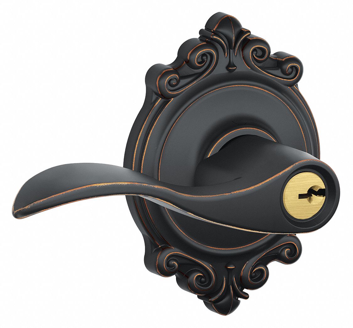 SCHLAGE, Office Lever Locksets, Bronze, Door Lockset 49ZR58F51A ACC