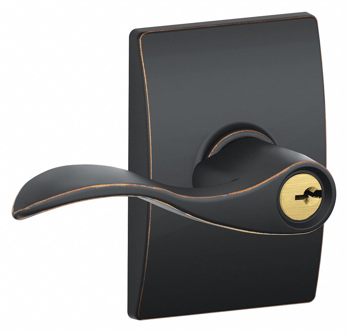 Door Lockset: Office Lever Locksets, Bronze