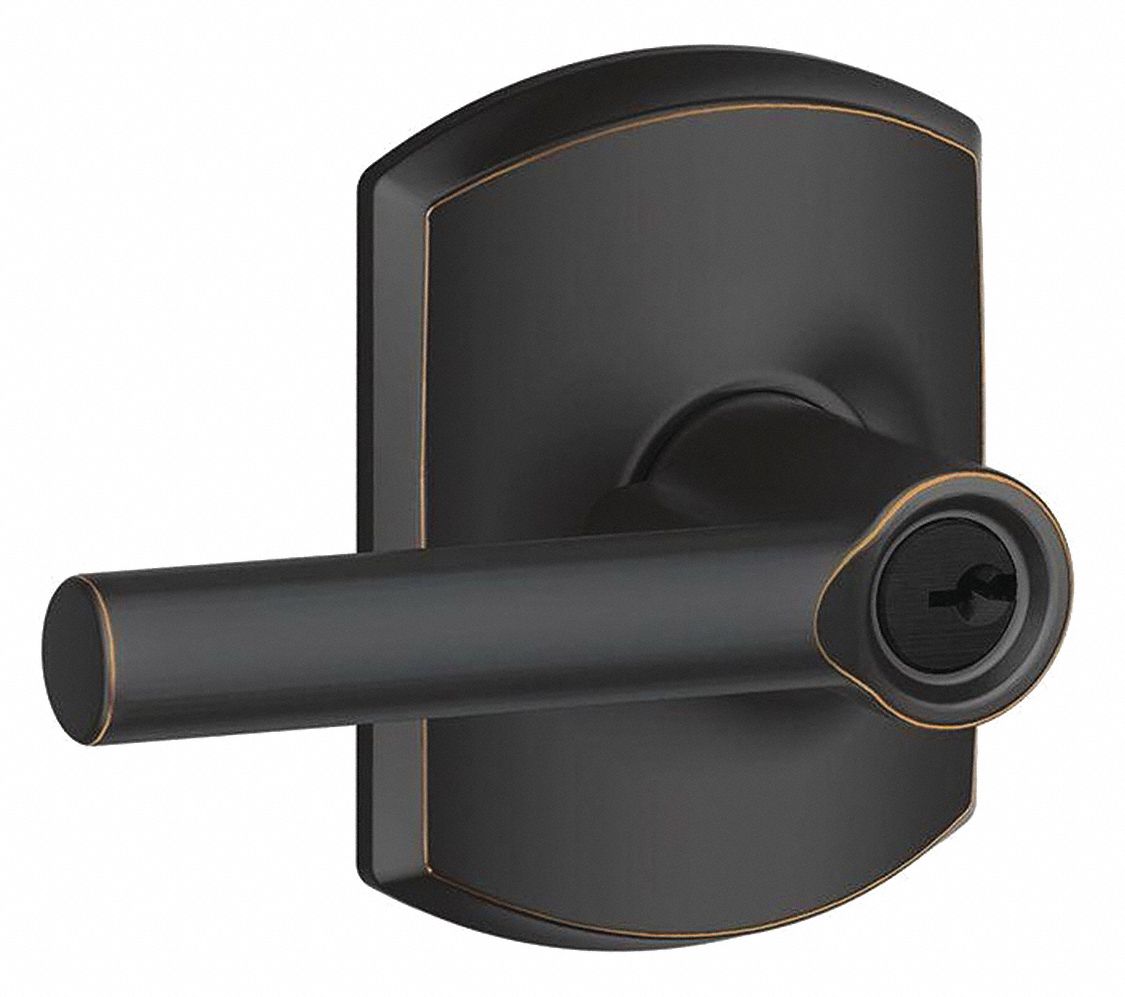 SCHLAGE, Office Lever Locksets, Bronze, Door Lockset 49ZR73F51A BRW