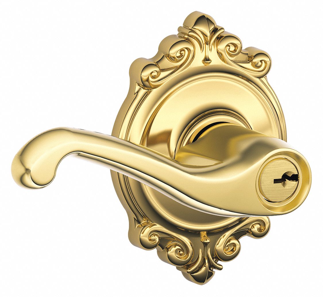 Door Lockset: Office Lever Locksets, Brass