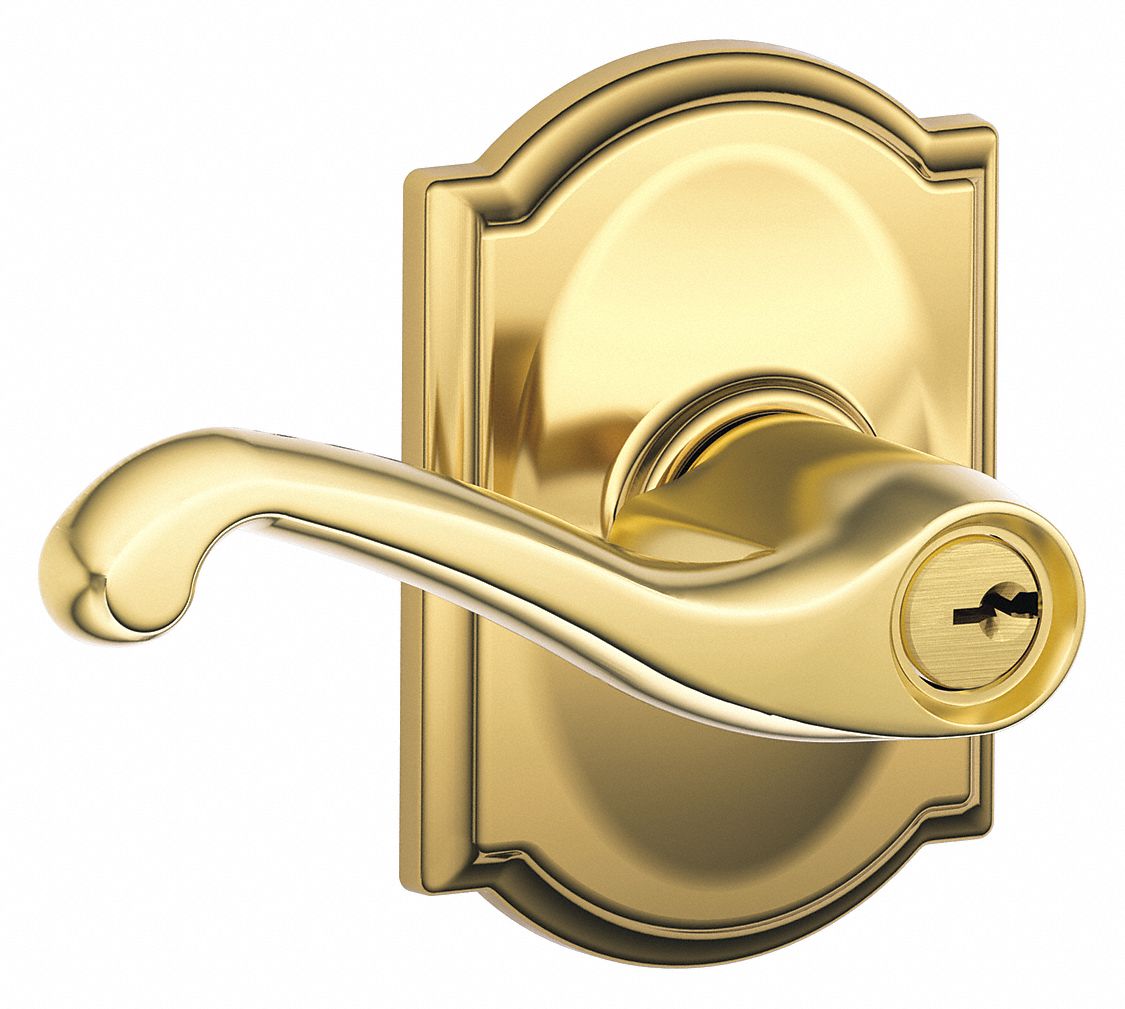 Door Lockset: Office Lever Locksets, Brass