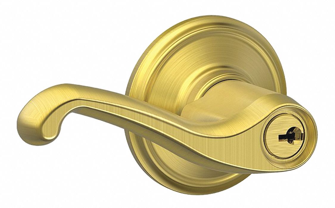 Door Lockset: Office Lever Locksets, Brass