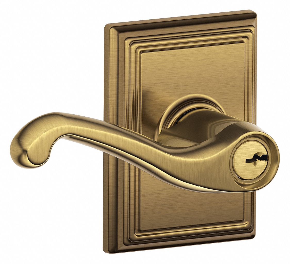 Door Lockset: Office Lever Locksets, Brass