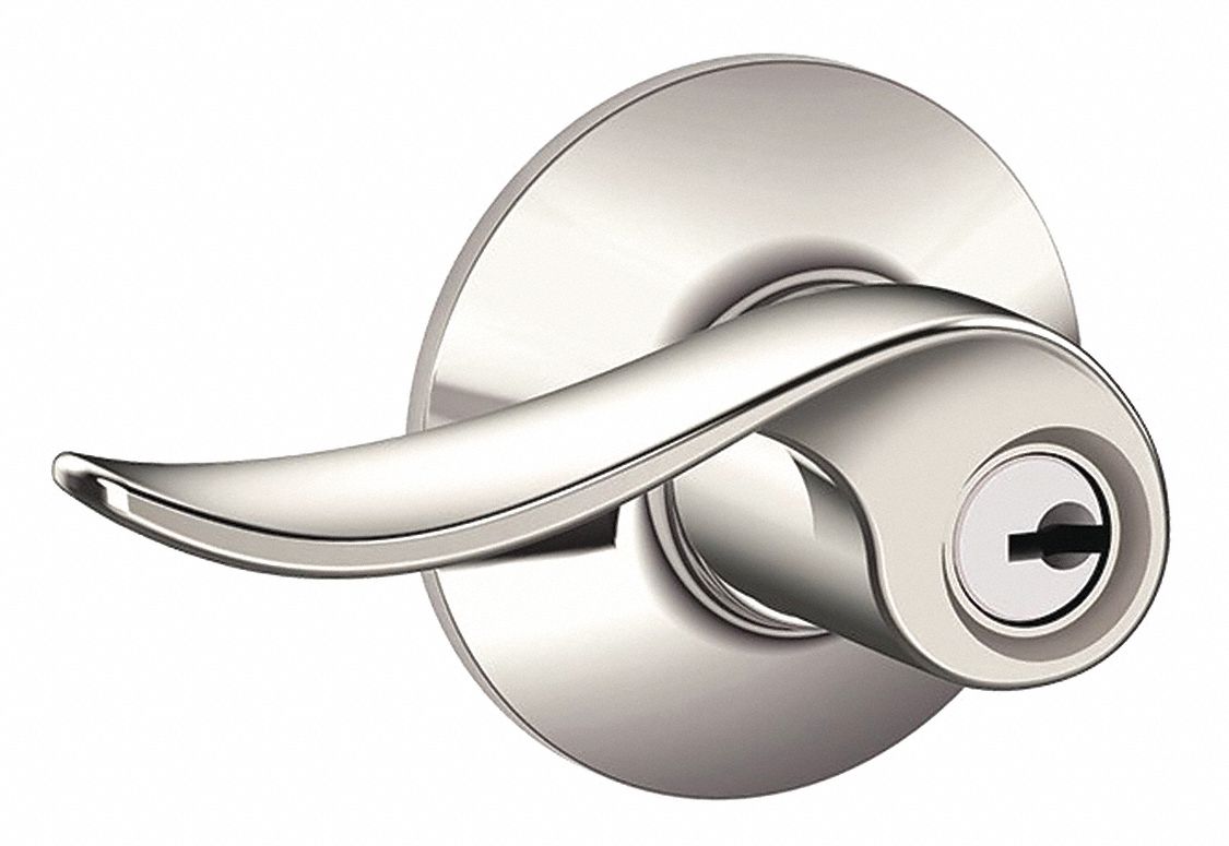 Door Lockset: Office Lever Locksets, Nickel
