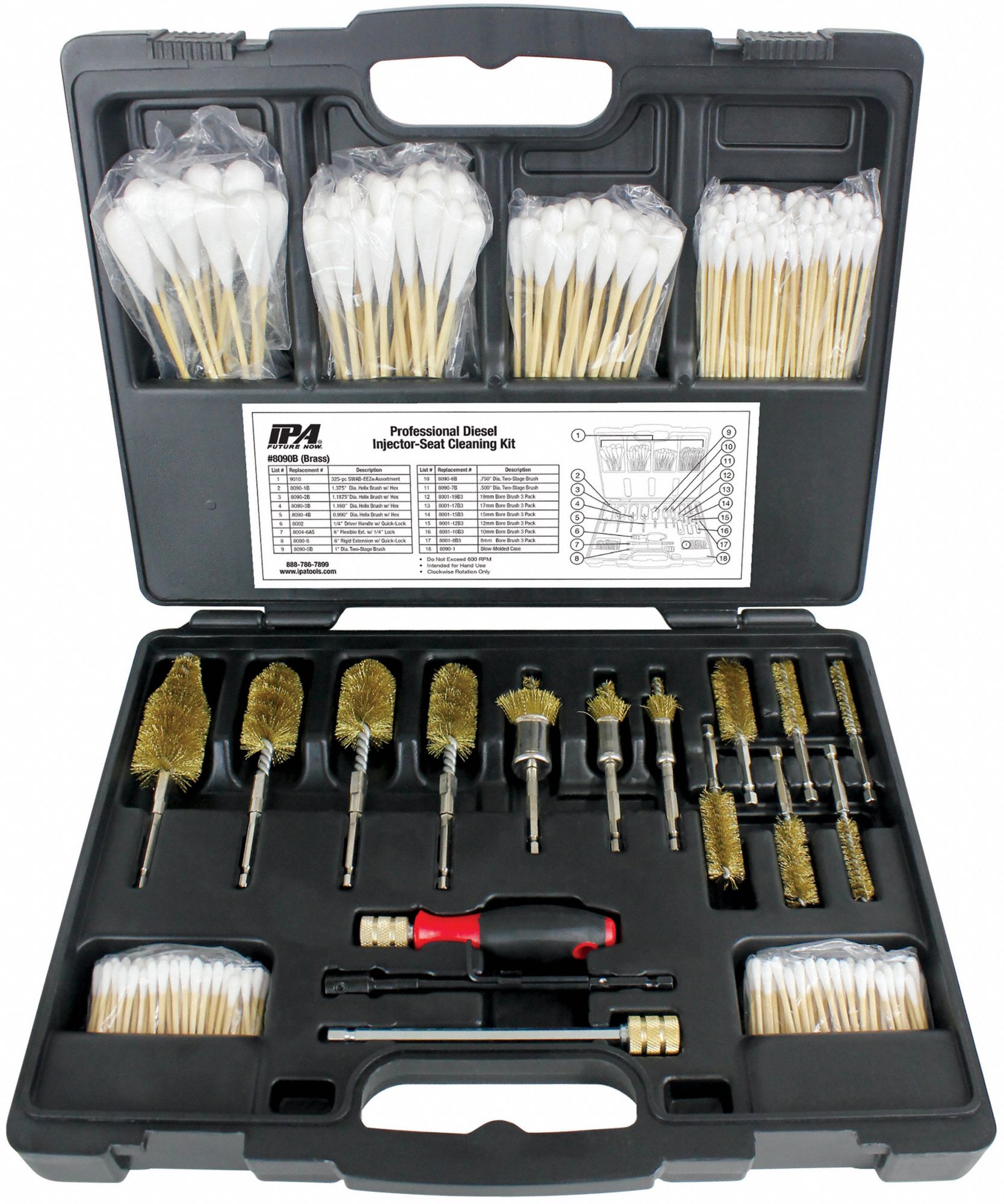 INNOVATIVE PRODUCTS OF AMERICA Diesel Injector Seat-Cleaning Kit: 15 in ...