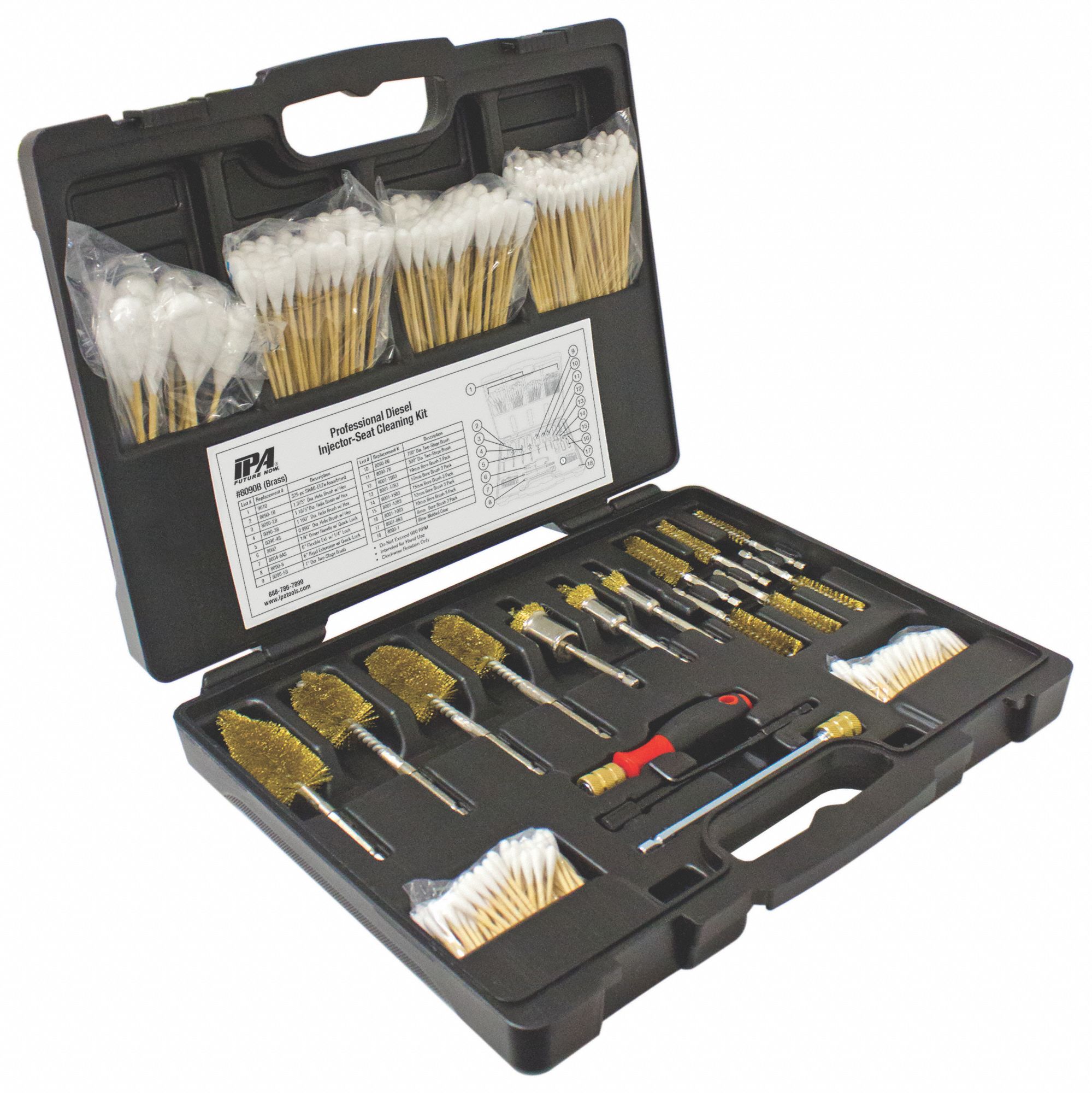 Diesel Injector Seat-Cleaning Kit: 15 in Lg, 10 in Wd