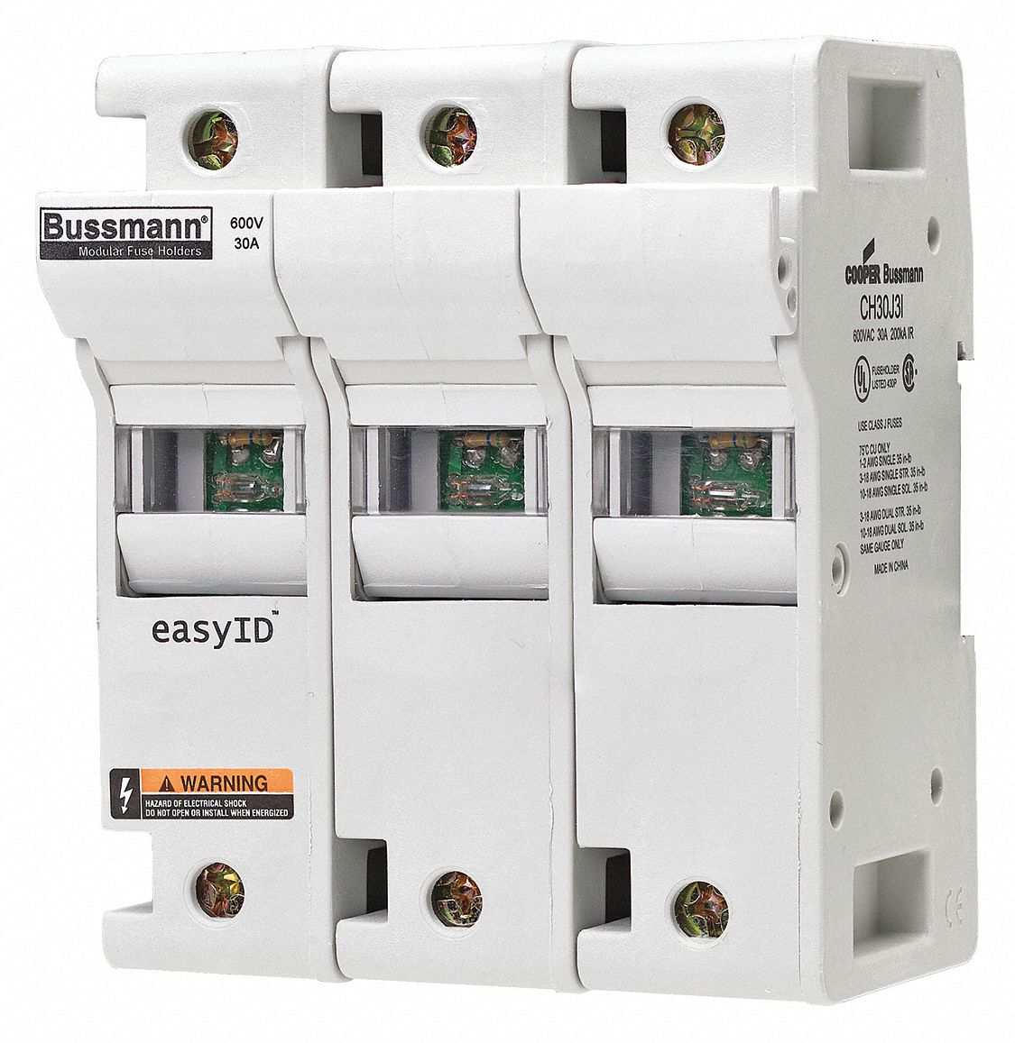 Bussmann JT60030 Finger Safe Fuse Holder, 30A
