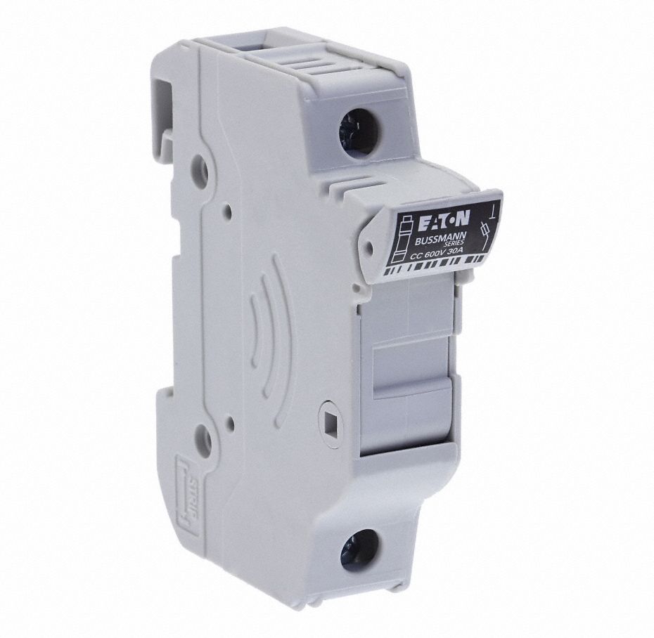BUSSMANN FingerSafe Fuse Block 1 Poles, 0 to 30 A, 600V AC/DC, Clamp