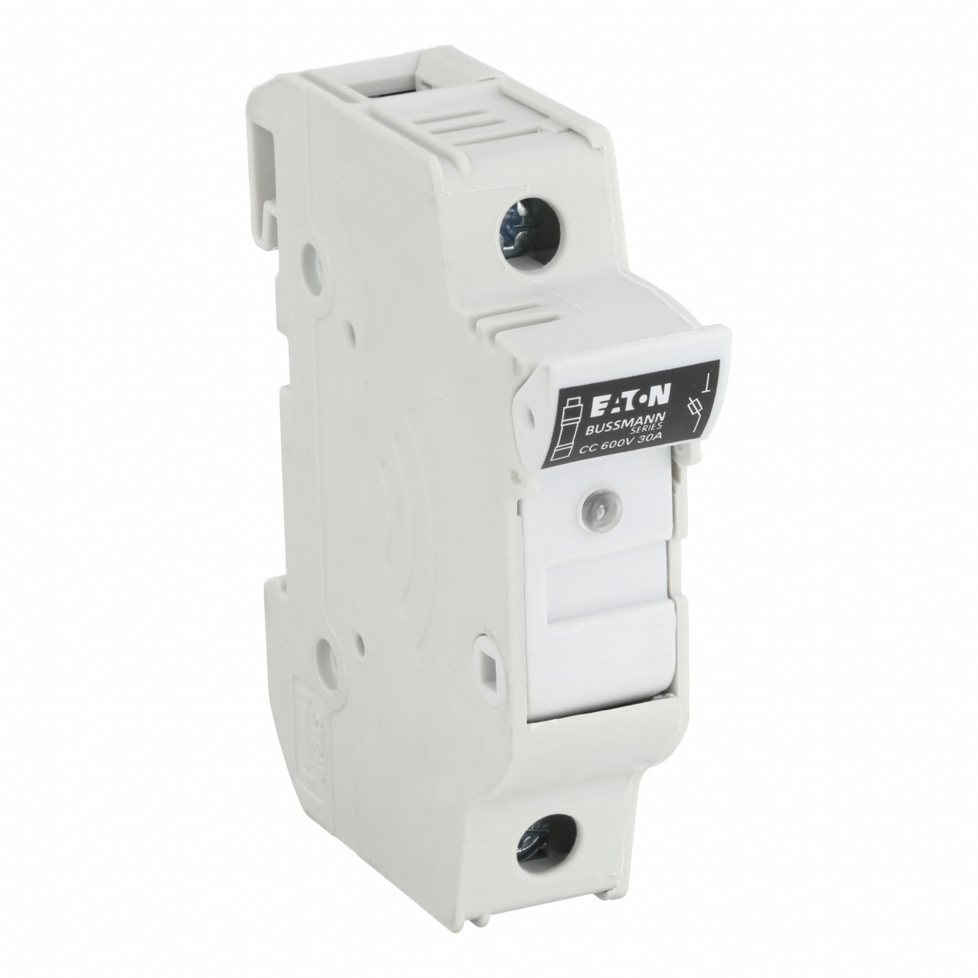 Fuse Block: Finger-Safe, 1 Pole, DIN Rail Mounting, Box Lug Termination