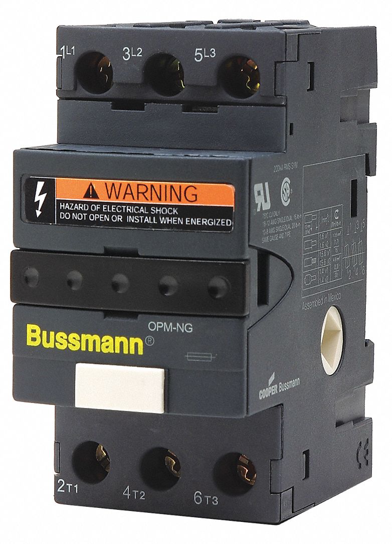 Fuse Block: Finger-Safe, 3 Pole, 600 V AC, DIN Rail/Panel Mounting, Screw Termination