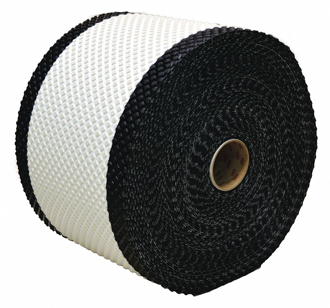 STAMARK Pavement Marking Tape, White/Black, 150 ft Length, 7 in Width