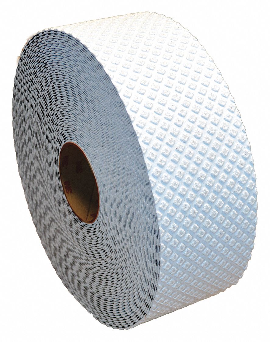 Pavement Marking Tape: Reflective White, 90 ft Lg, 4 in Wd