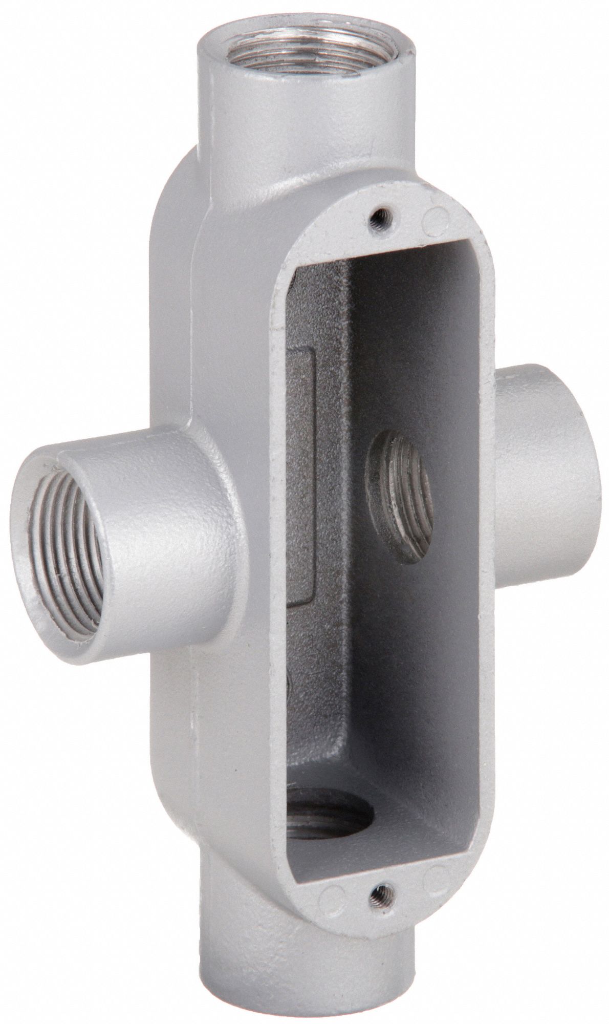 Conduit Outlet Body: Aluminum, 3/4 in Trade Size, X Body, 7 cu in Body  Capacity, Threaded Hub