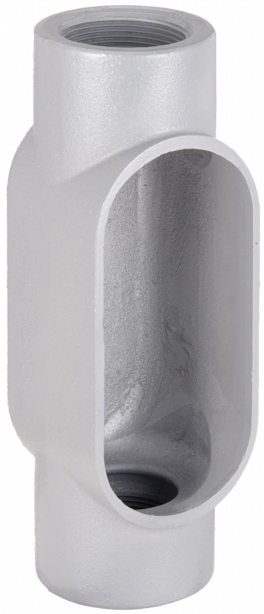 Conduit Outlet Body: Iron, 2 1/2 in Trade Size, C Body, 131 cu in Body Capacity, Threaded Hub