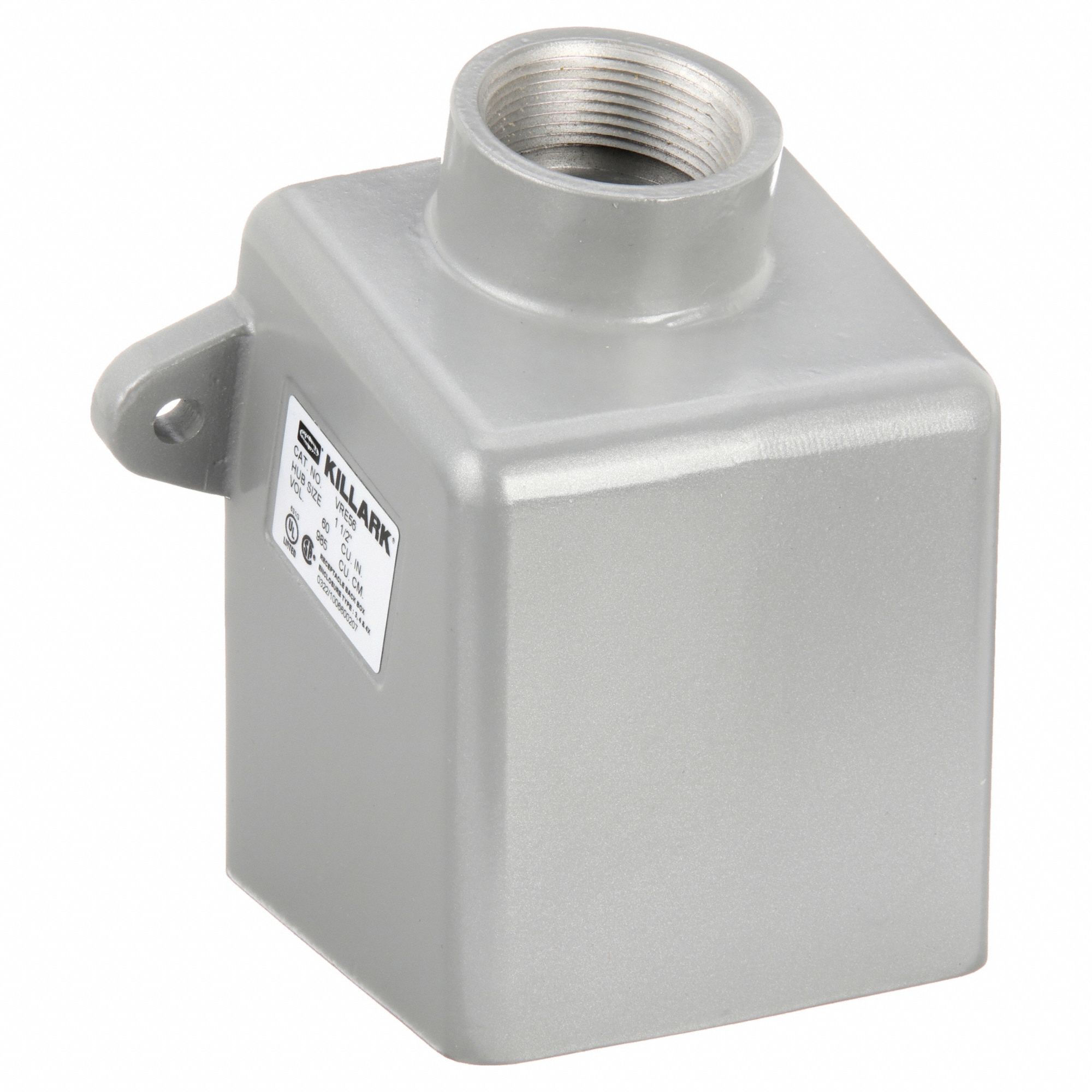 Back Box: 60 A, Dead End, 1.5 in Hub Dia, Copper-Free Aluminum