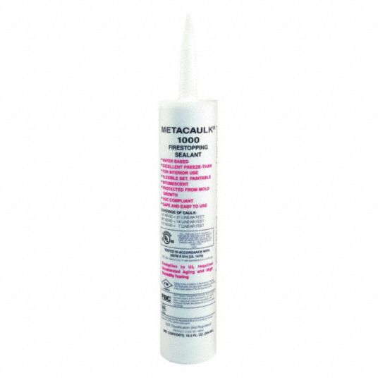 METACAULK Firestop Sealant, 10.3 oz Tube, Up to 4 hr Fire Rating, Red