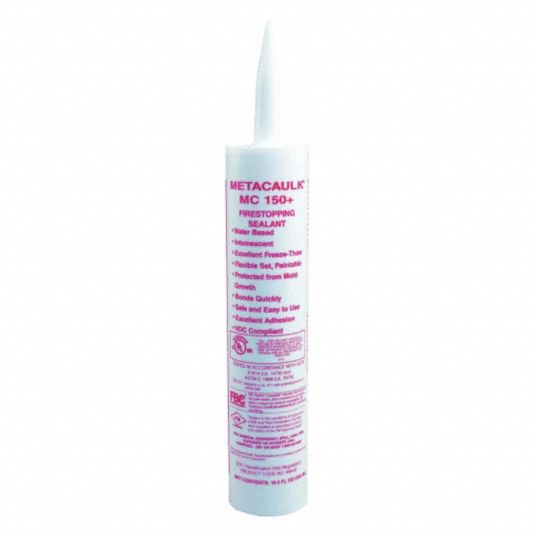 METACAULK Firestop Sealant, 10.3 oz Tube, Up to 4 hr Fire Rating, Red