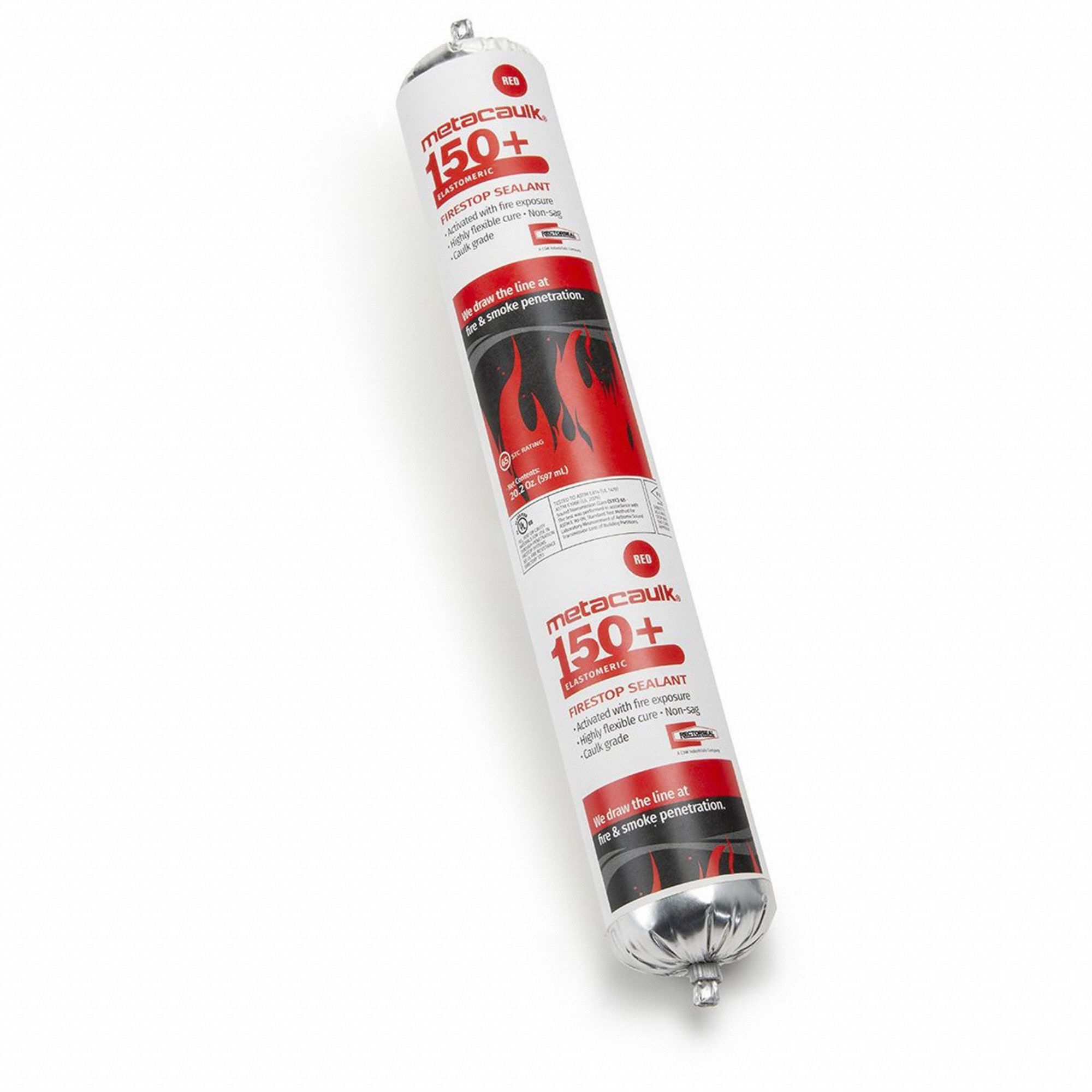 Fire Barrier Sealant: Red, Tube, 20 oz Size, Up to 4 hr, Caulk Gun