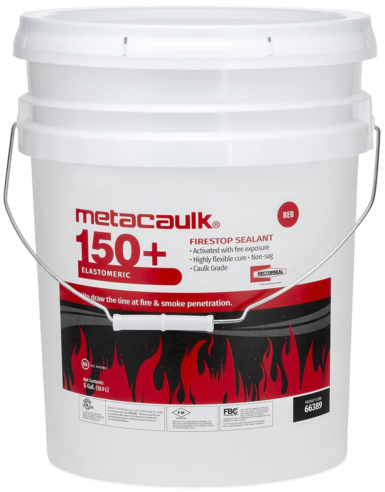 METACAULK Firestop Sealant, 5 gal Pail, Up to 4 hr Fire Rating, Red