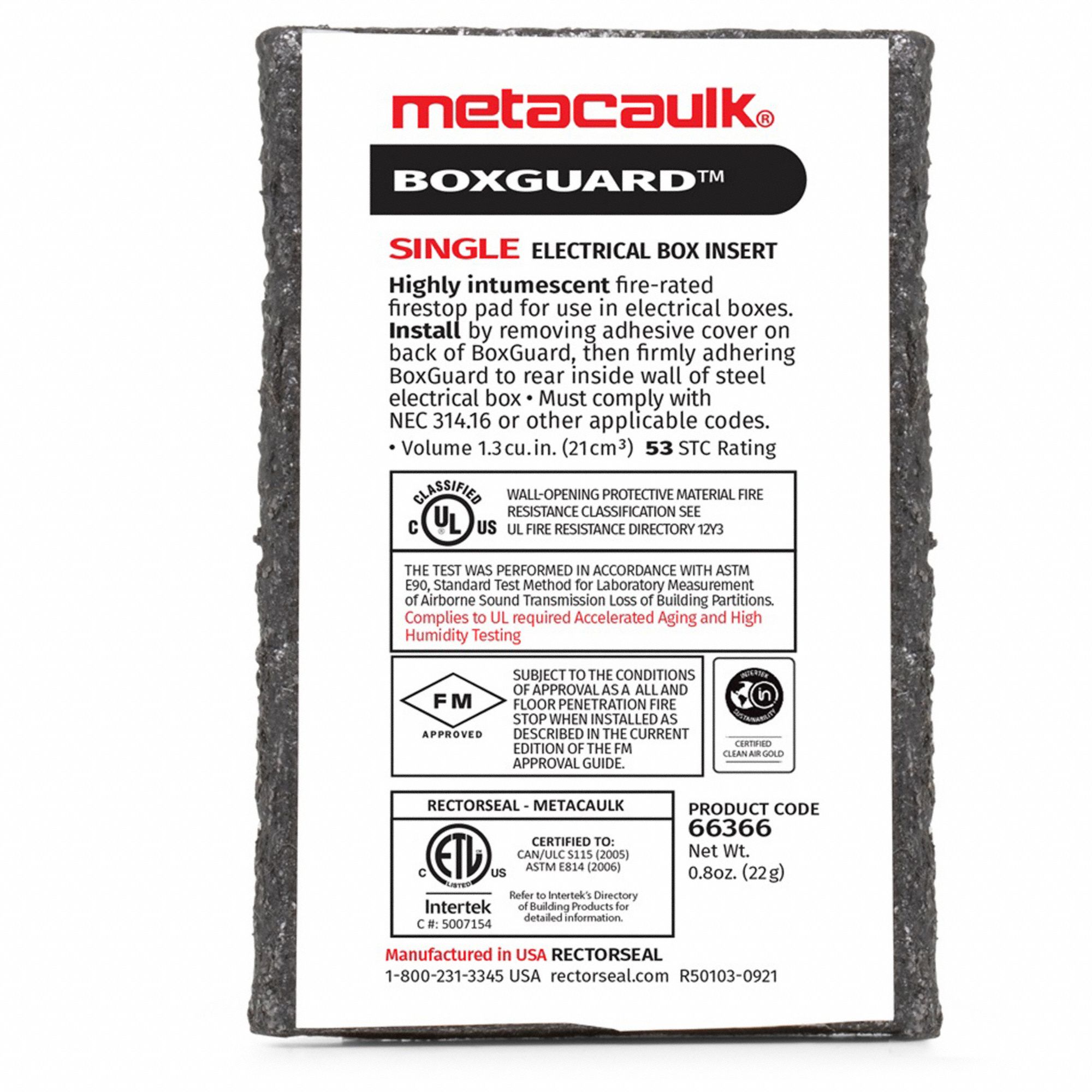 Firestop Sheet: 1.81