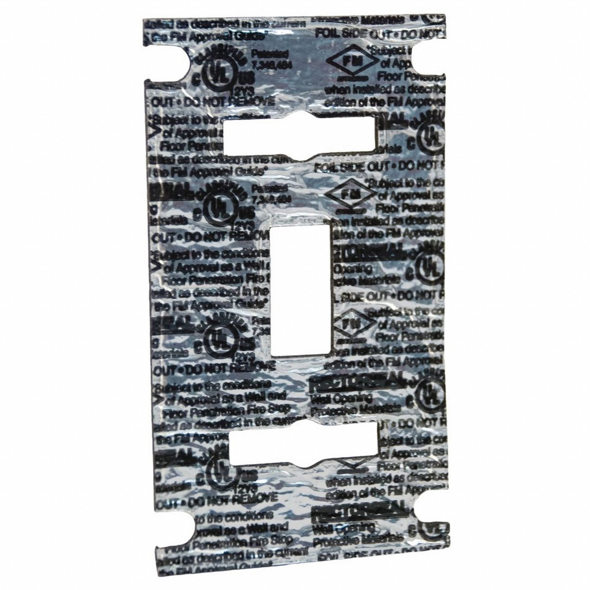 Firestop Sheet: 4 in Overall Lg, 0.11 in Overall Wd, 3 hr Fire Rating