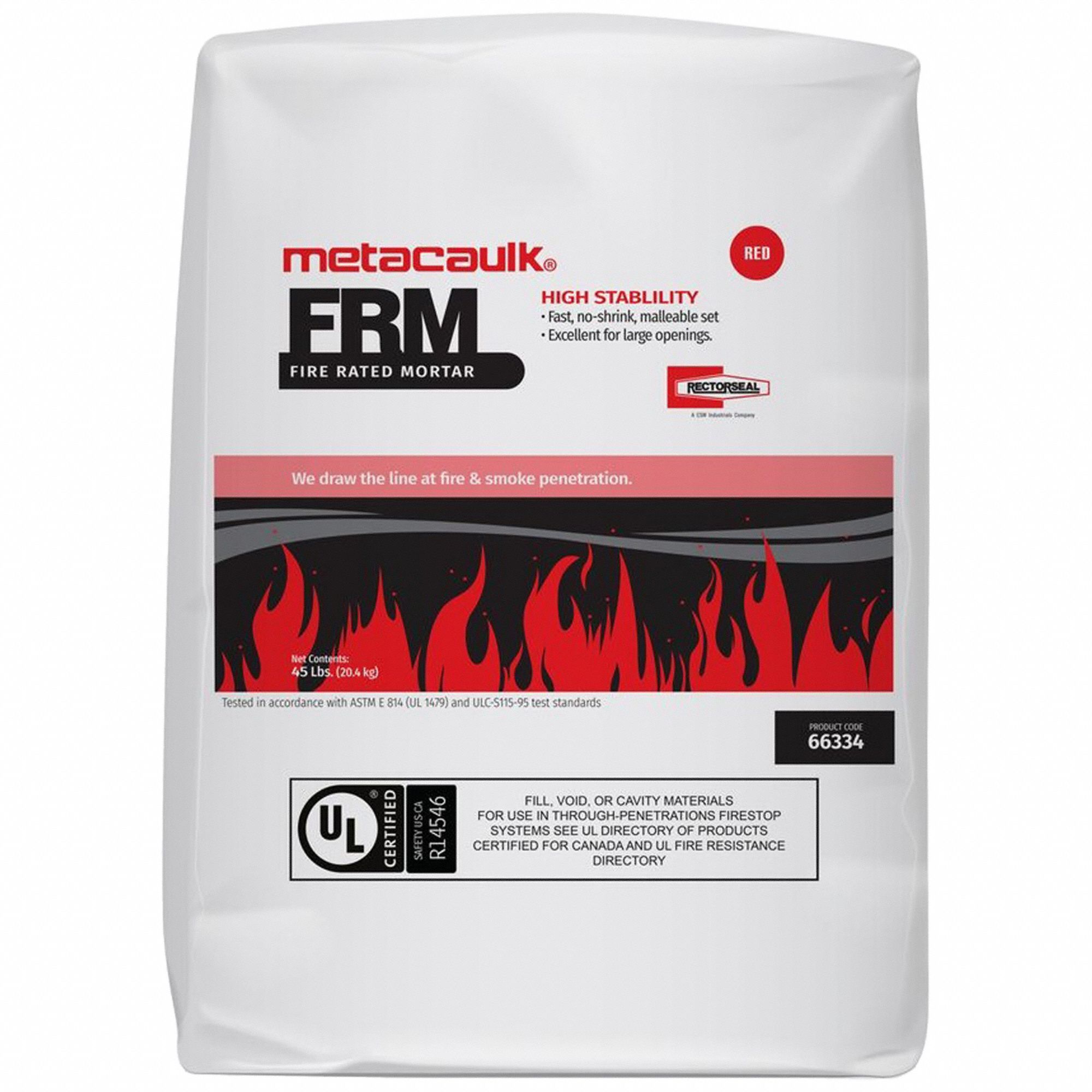 METACAULK, Caulk/Putty, Red, Fire Barrier Mortar 49ZY5366334 Grainger