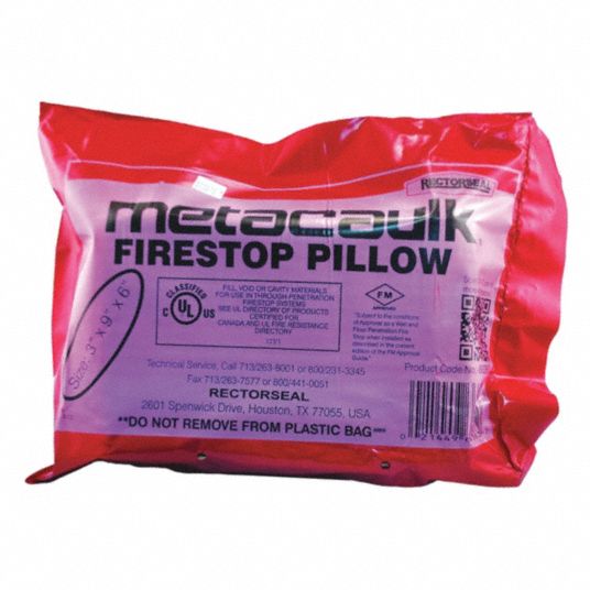 METACAULK Firestop Pillow, Up to 3 hr Fire Rating, 9 in Height, 3 in